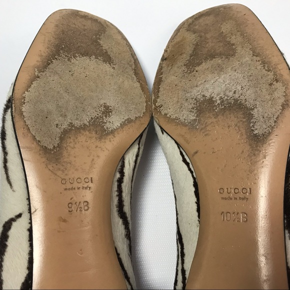 Gucci Zebra Flats Size 10.5/9.5B Animal Skin - Picture 7 of 7